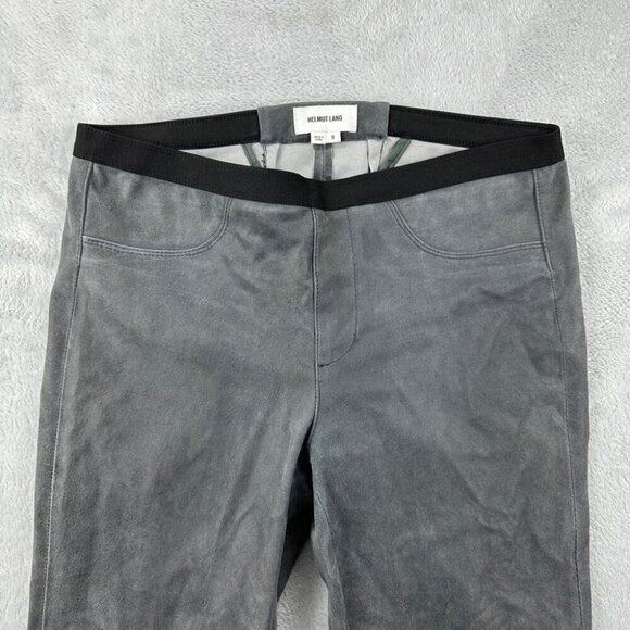 Helmut Lang Light Grey Lambskin Leather Pants Women’s Size 8 US - Picture 3 of 11
